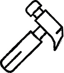 Poster - Hammer tool icon grunge style vector