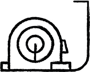 Poster - Measuring tape tool icon grunge style vector