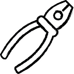 Poster - Pliers tool icon grunge style vector