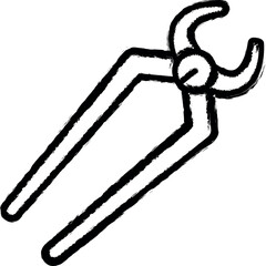 Poster - Clamp tool icon grunge style vector
