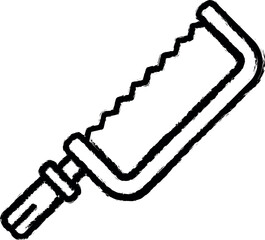 Poster - Handsaw tool icon grunge style vector