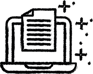 Poster - Notebook file icon grunge style vector