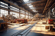 Large and clean modern factory workshop space building