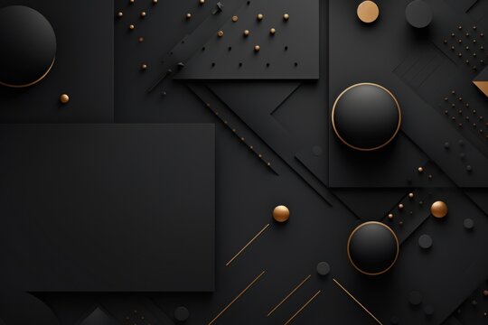 A black and gold background with geometric shapes, Black Friday background