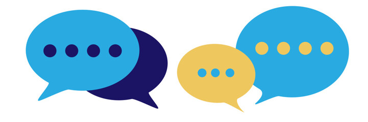 Wall Mural - chat or speech bubble icon set. talk bubbles. cloud collection..
