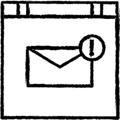 Poster - learning, technology, envelope, mail icon grunge style vector