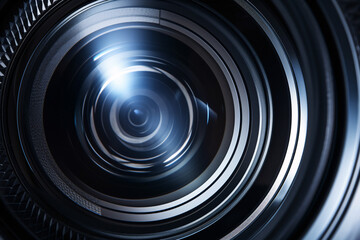 Wall Mural - A macro shot of a camera lens diaphragm, illustrating a classic imaging concept.