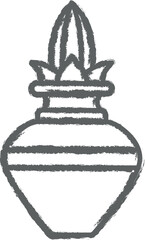 Poster - Diwali, plant, flower icon grunge style vector