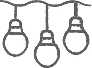 Poster - Diwali, lights, bulb icon grunge style vector