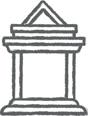 Poster - Diwali, temple, monuments icon grunge style vector