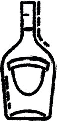 Poster - bottle of alcohol dusk icon grunge style vector