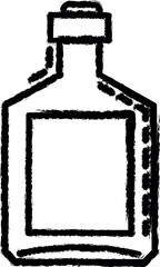 Poster - bottle of alcohol dusk icon grunge style vector