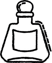 Poster - bottle of alcohol dusk icon grunge style vector