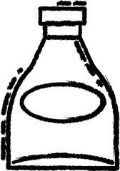 Poster - bottle of alcohol dusk icon grunge style vector