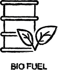 Poster - bio fuel outline icon grunge style vector