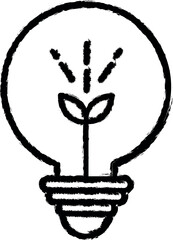 Poster - Idea, bulb icon grunge style vector