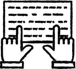 Poster - Typing with hands icon grunge style vector