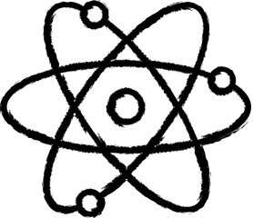 Poster - atoms outline icon grunge style vector
