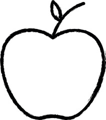 Sticker - an Apple outline icon grunge style vector