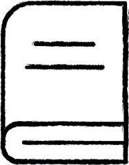 Poster - book outline icon grunge style vector