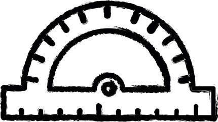 Poster - protractor outline icon grunge style vector