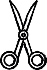Aufkleber - scissors outline icon grunge style vector