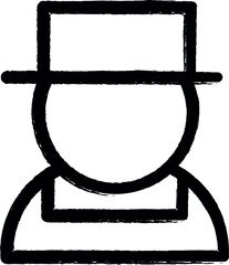 Poster - Farmer, avatar icon grunge style vector