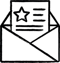 Poster - Letter, star, film icon grunge style vector