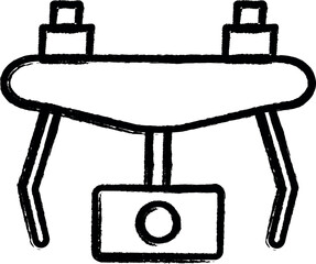 Poster - Drone, camera icon grunge style vector