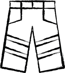 Poster - Firefighter, pants two color icon grunge style vector