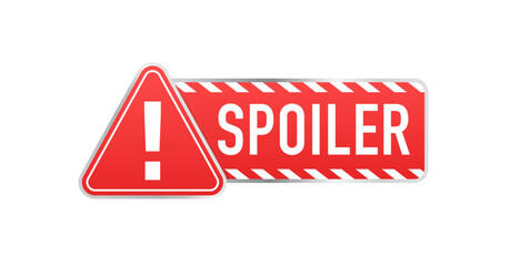 Spoiler alert vector sign , red alert message. Alert message. Vector illustration