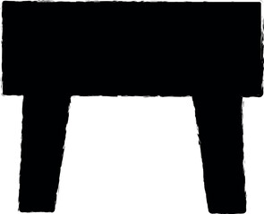 Poster - chair glyph icon grunge style vector