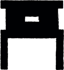 Poster - nightstand glyph icon grunge style vector