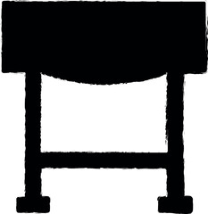 Poster - table glyph icon grunge style vector