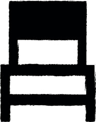 Poster - nightstand glyph icon grunge style vector