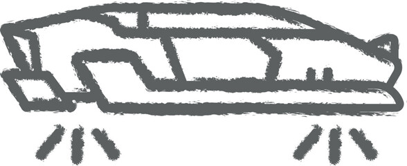Poster - Hover car, technology icon grunge style vector