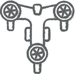 Poster - Drone, technology icon grunge style vector