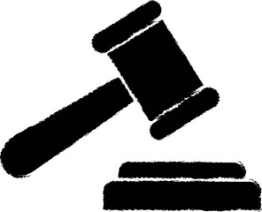 Leinwandbilder - security, auction icon grunge style vector