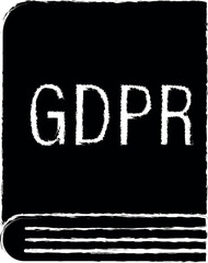 Poster - gdpr rules book icon grunge style vector