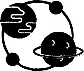 Poster - astronomy, earth icon grunge style vector