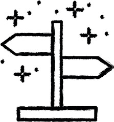 Poster - Pointer, direction icon grunge style vector
