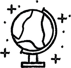 Poster - Globe, earth icon grunge style vector