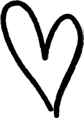 Poster - heart hand drawn icon grunge style vector