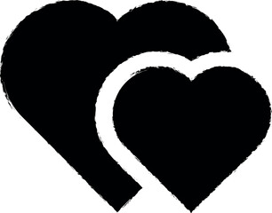 Poster - heart flat icon grunge style vector