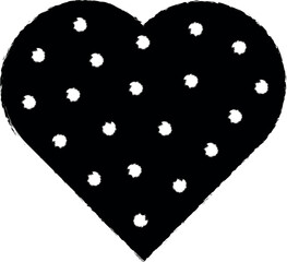 Poster - heart flat, circle icon grunge style vector