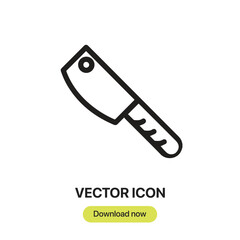 Fototapete - Knife icon vector. Linear-style sign for mobile concept and web design. Knife symbol illustration. Pixel vector graphics - Vector.	
