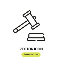 Leinwandbilder - Law icon vector. Linear-style sign for mobile concept and web design. Law symbol illustration. Pixel vector graphics - Vector.	
