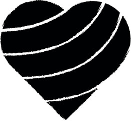 Poster - heart flat icon grunge style vector