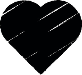 Poster - heart flat icon grunge style vector