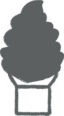 Poster - ice cream in glass colored dusk style icon grunge style vector